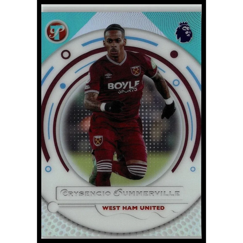 2025-26 Topps Pristine PL Soccer #190 Crysencio Summerville West Ham United Aqua